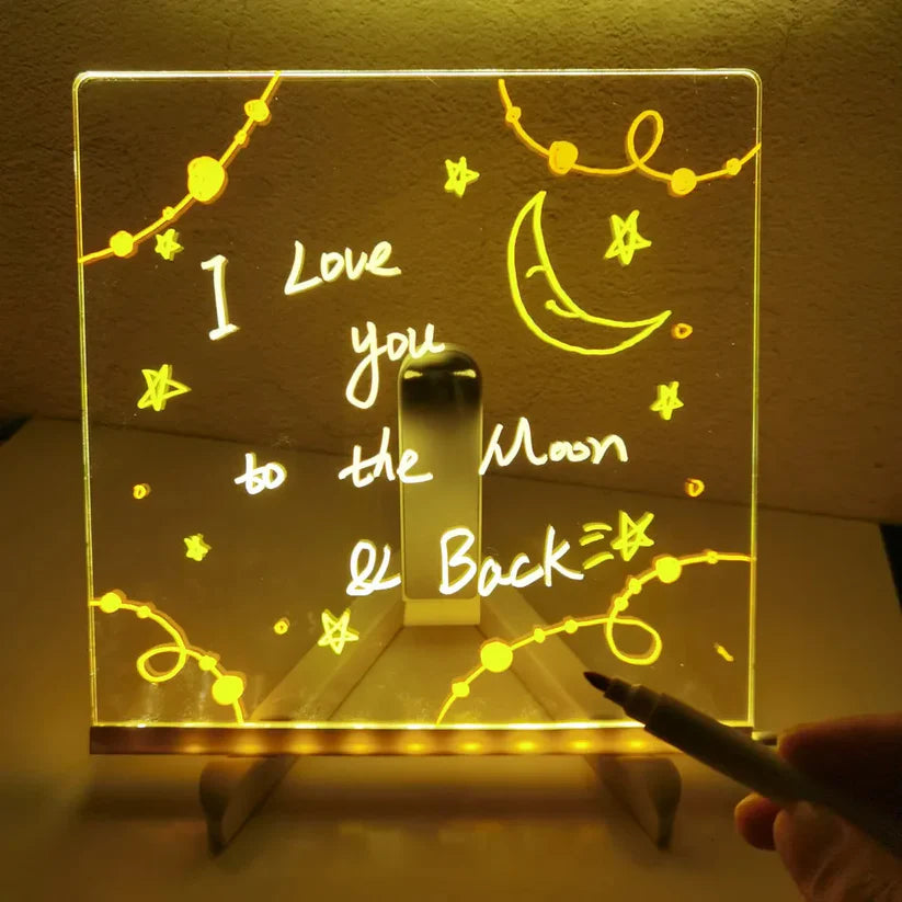 Planche à dessin lumineuse à LED pour enfants (+7 crayons de couleur GRATUIT)